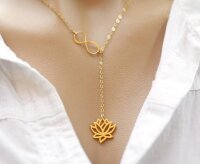 Halskette Infinity und Lotus